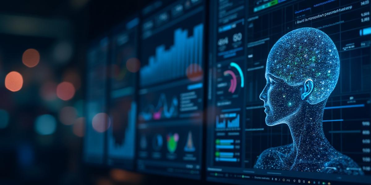 Thumbnail: AI-powered business analytics dashboard with futuristic data visualizations and machine learning for small business success