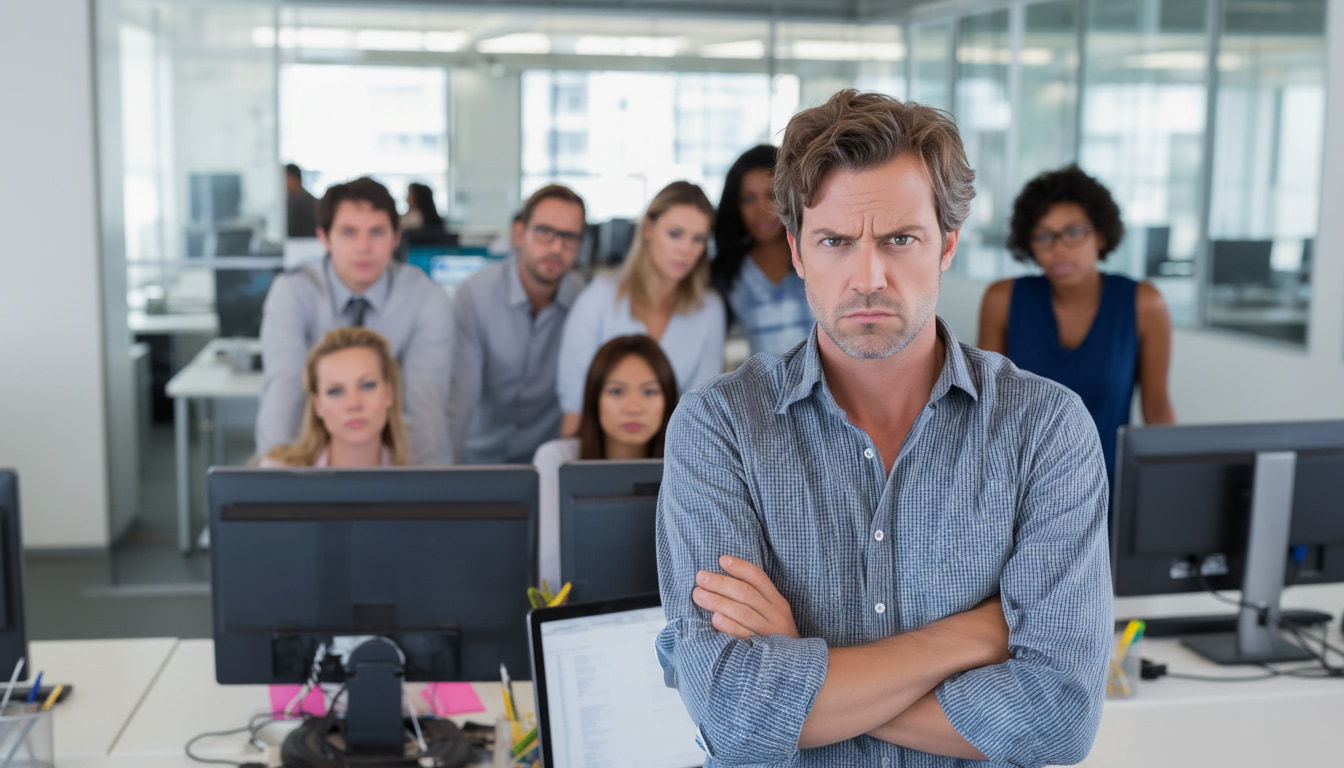 Thumbnail: Business leader in office reflecting on leadership blind spots and team dynamics in professional environment