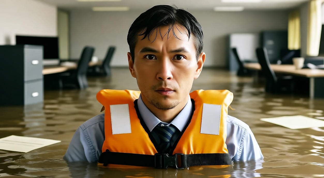 Thumbnail: Small business owner in crisis management - first year survival strategies and business health assessment 2025