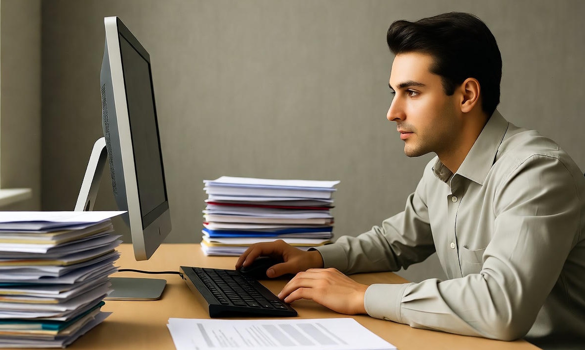 Thumbnail: Micro-business owner analyzing cash flow strategies and financial management on computer with documents - essential cash flow hacks for 2025 success