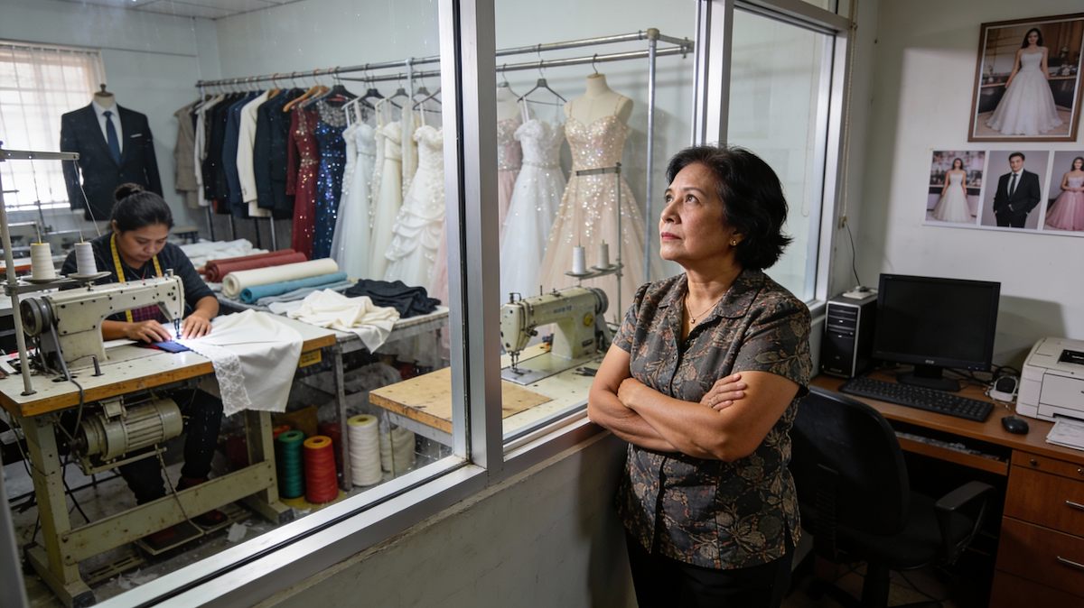 Thumbnail: Business owner in dress shop contemplating technology and innovation adoption for competitive business growth