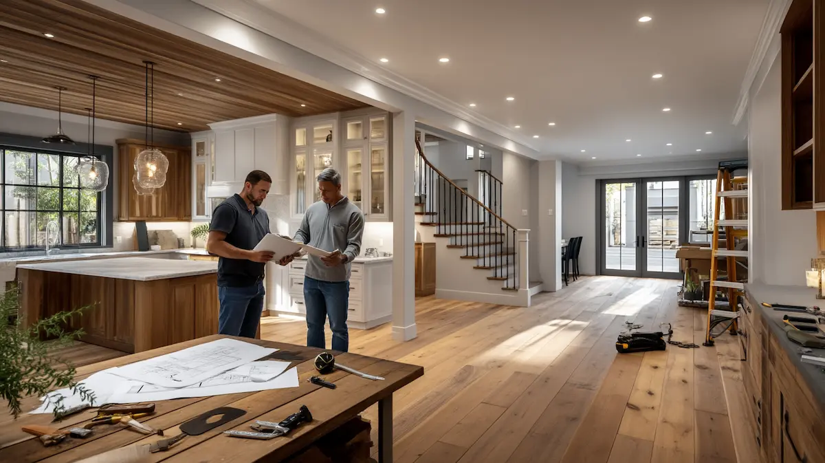 small business owner reviewing local construction leads and quotes
