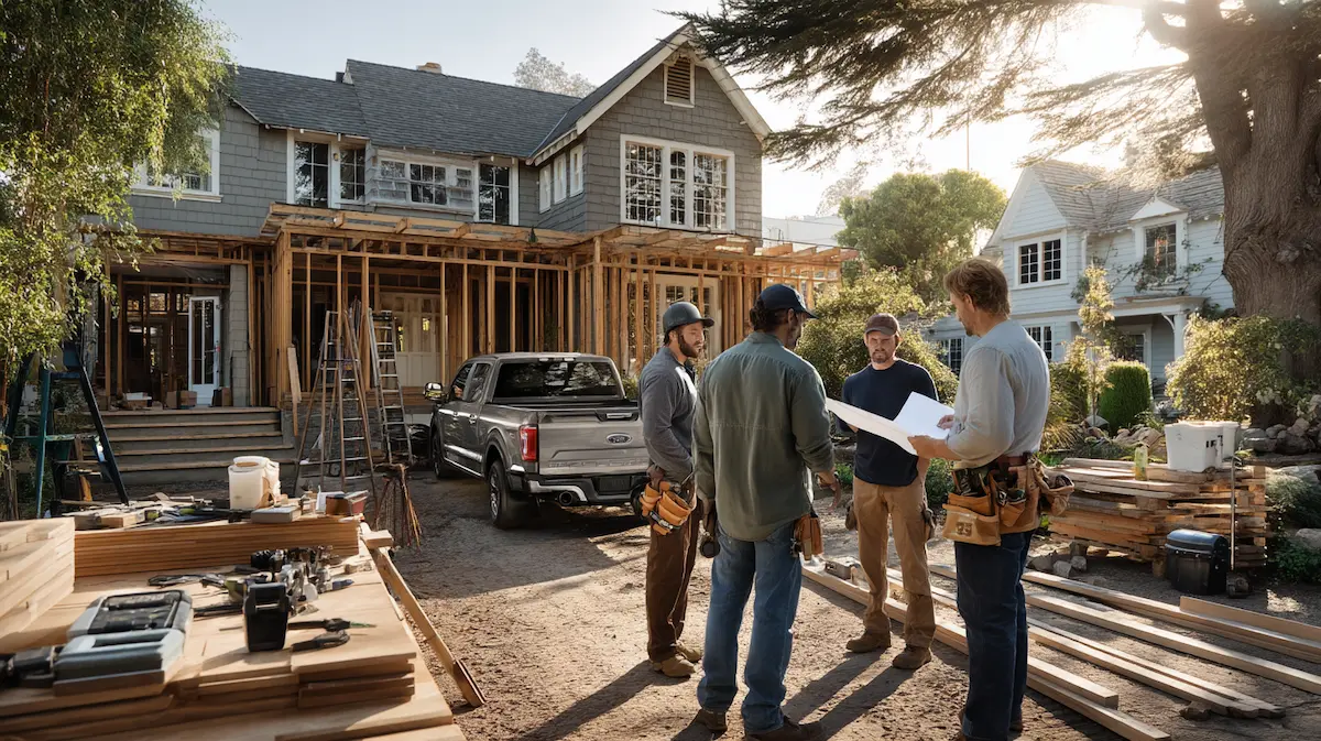 small business owner reviewing construction job costs and bids